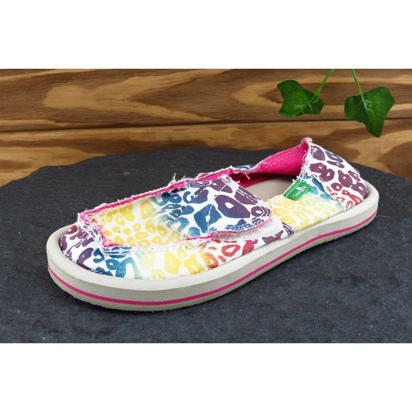 Sanuk Toddler Girls 10 Medium Multicolor Loafer‎ Fabric - Picture 1 of 7